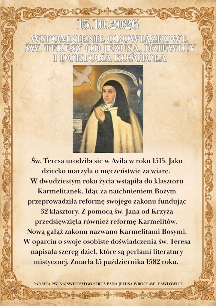  Parafia p.w. Najświętszego Serca Pana Jezusa we Wrocławiu-Pawłowicach